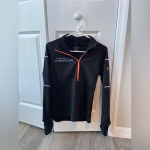 Workout long sleeve zip up half zip jacket running jacket
